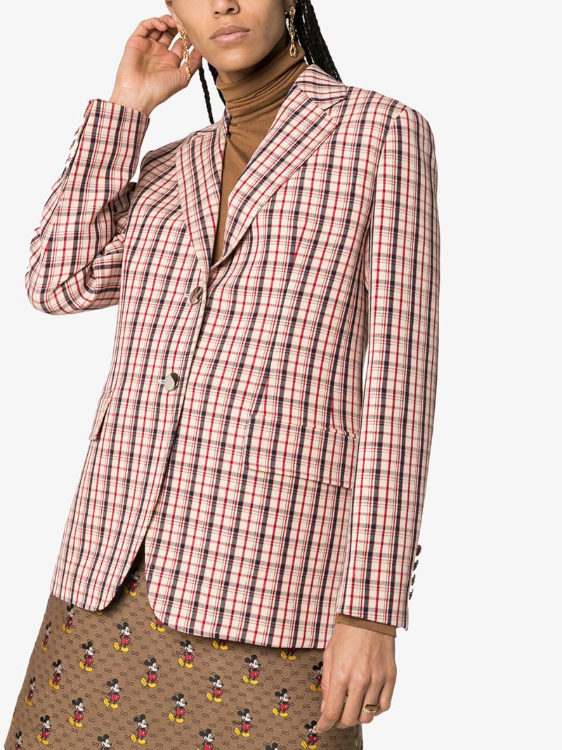 Micro Check Wool Blazer