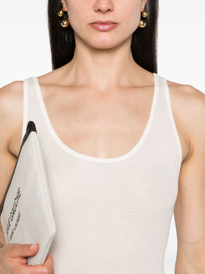 White Scoop Neck Tank Top