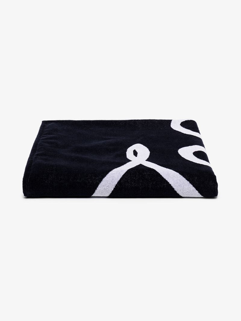 Blue Signature Logo Cotton Beach Towel