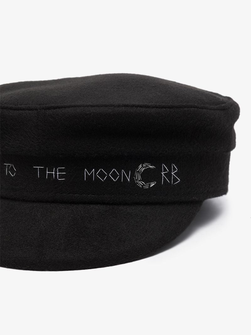 Black to the Moon Baker Boy Hat