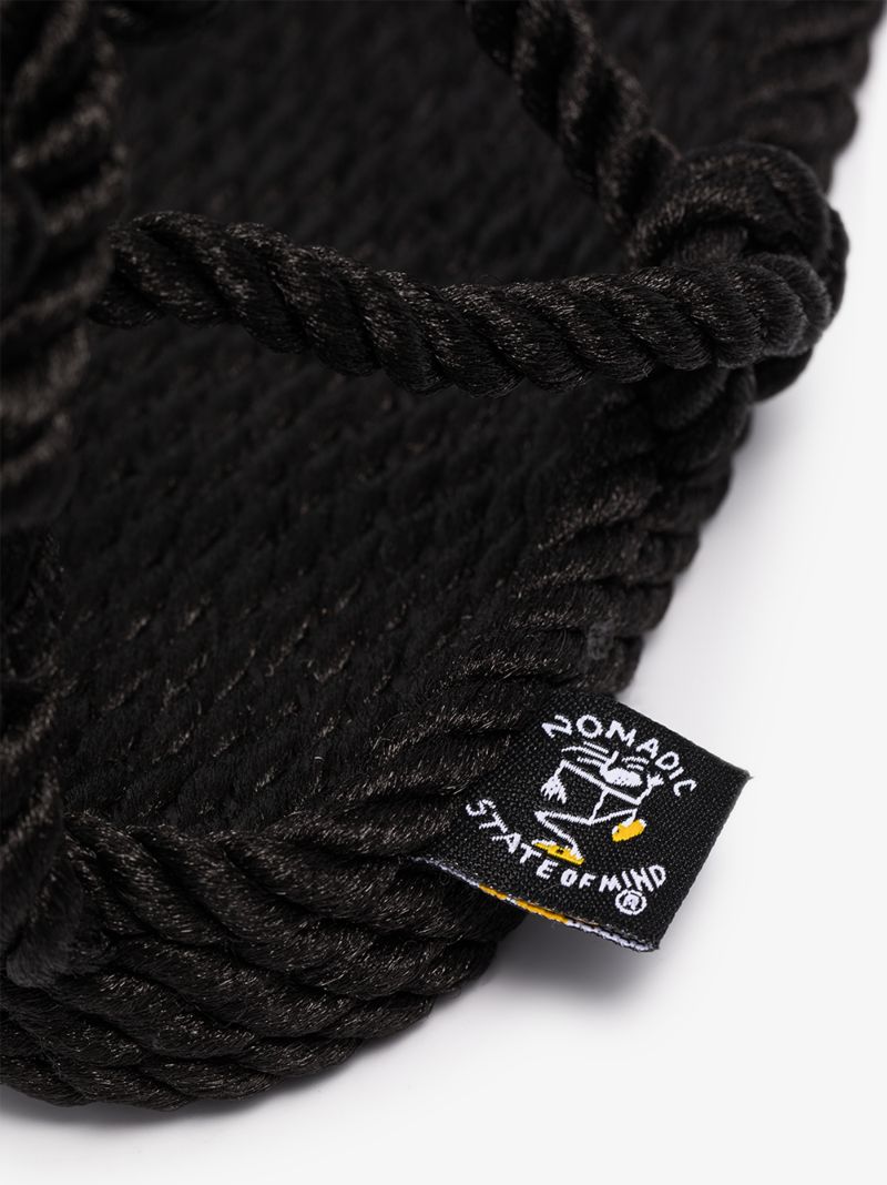 Black Romano Rope Sandals