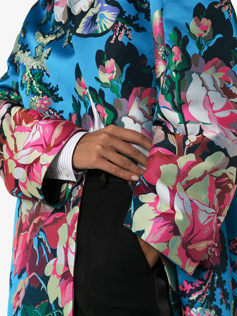 Ruberta Floral Jacquard Coat