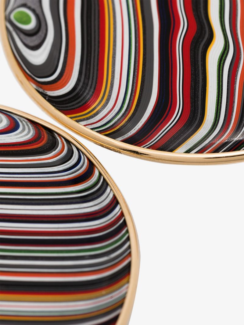18k Yellow Gold Fordite Disc Charms