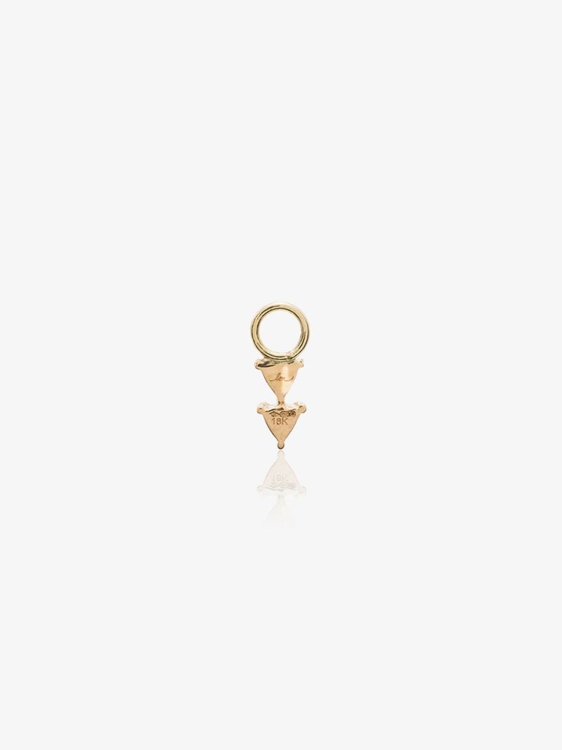 18k Yellow Gold Diamond Earring Charm