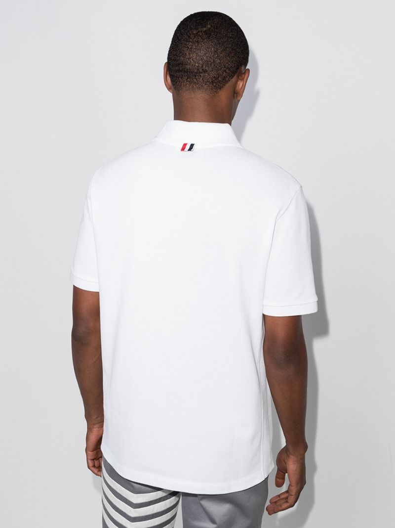 4-bar Stripe Cotton Polo Shirt