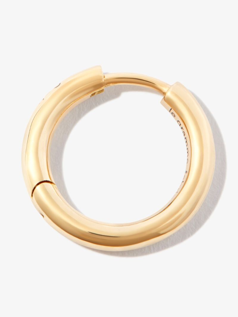18k Yellow Gold La 1.3g Polished Bangle Hoop Earring