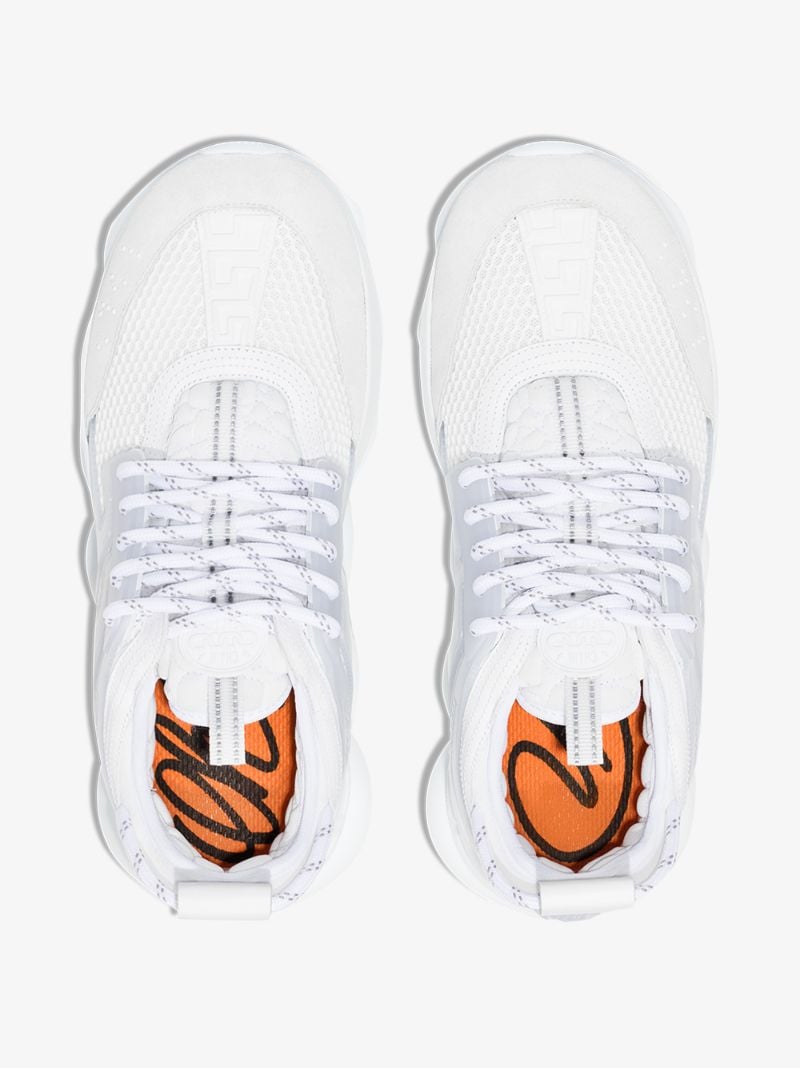 White Chain Reaction Mesh Sneakers