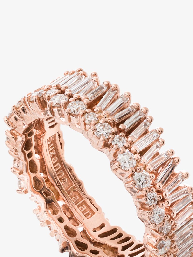 18k Rose Gold Fireworks Short Stack Diamond Ring