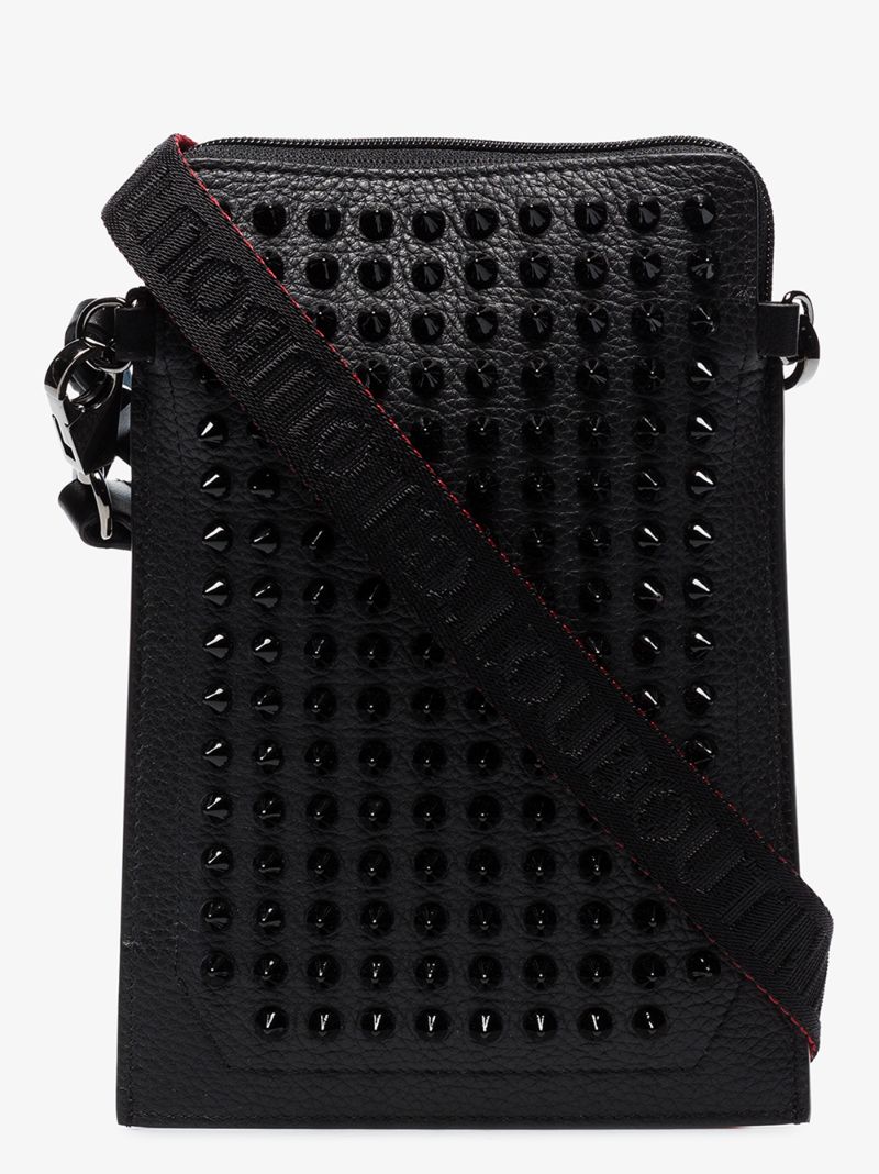 Black Loubilab Leather Messenger Bag