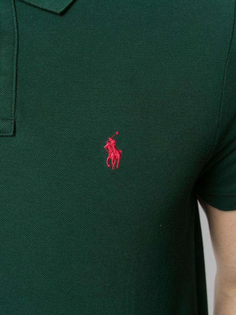 Green Polo Pony Cotton Polo Shirt