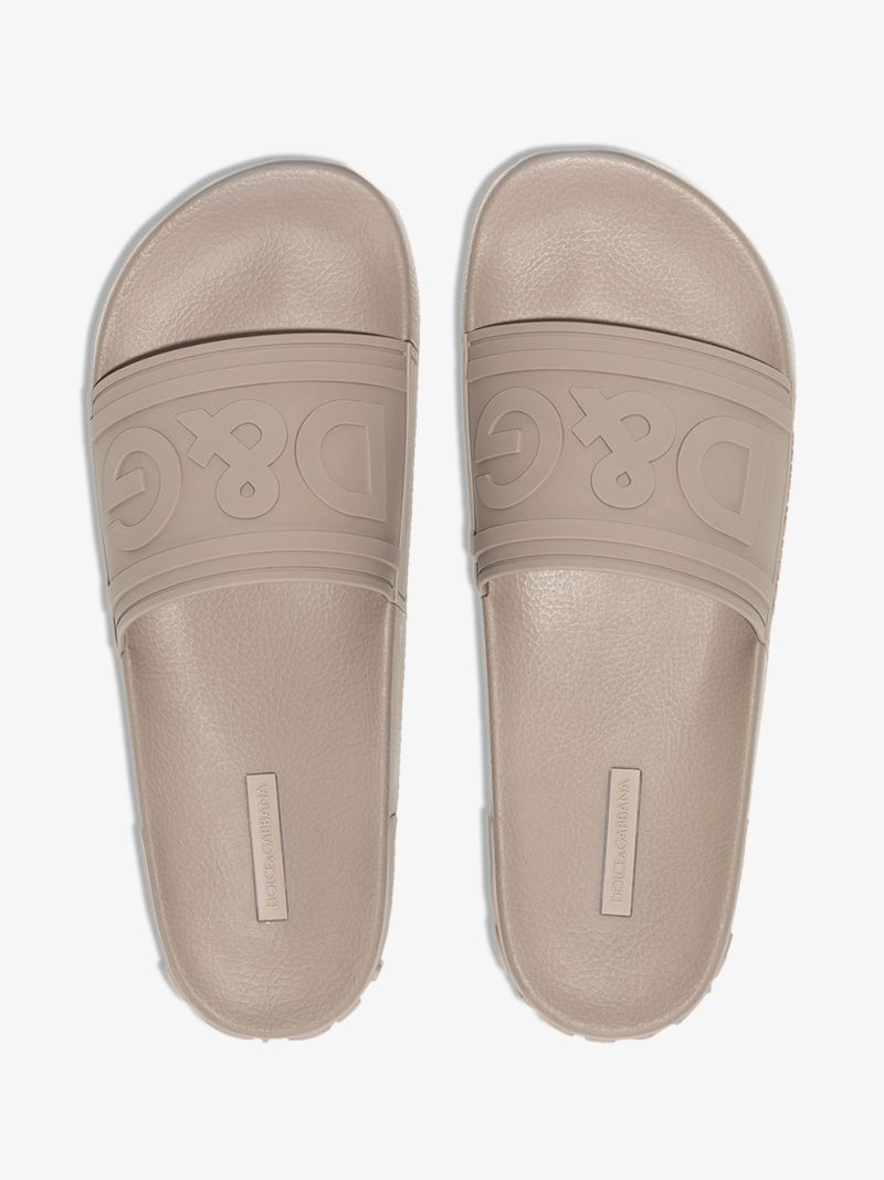 Brown Embossed Logo Slides
