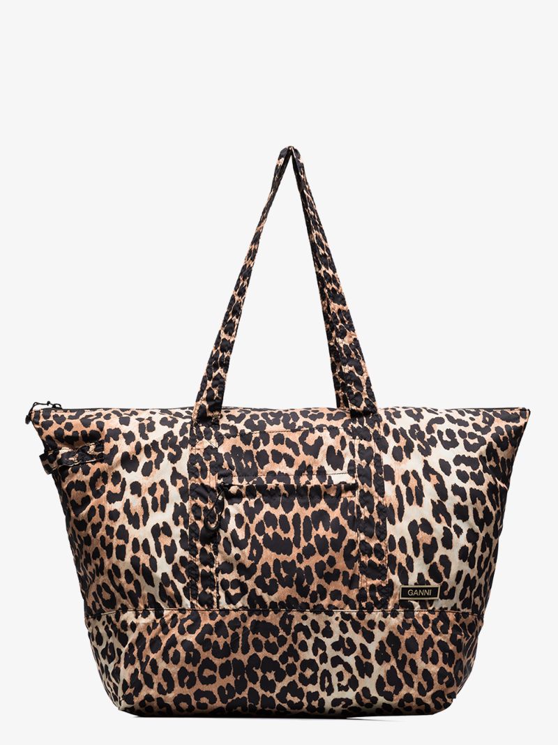 Multicoloured Leopard Print Tote Bag