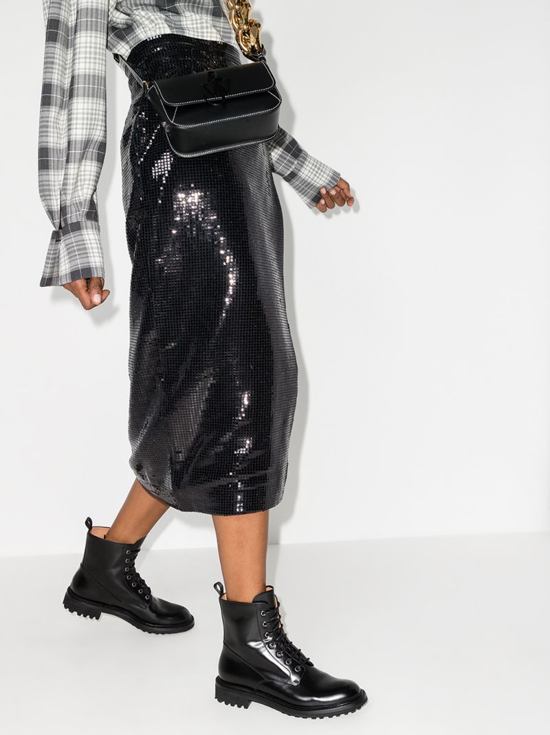 Black Nanalah Leather Ankle Boots