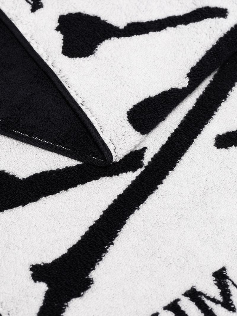 Black and White Skull Logo Towel