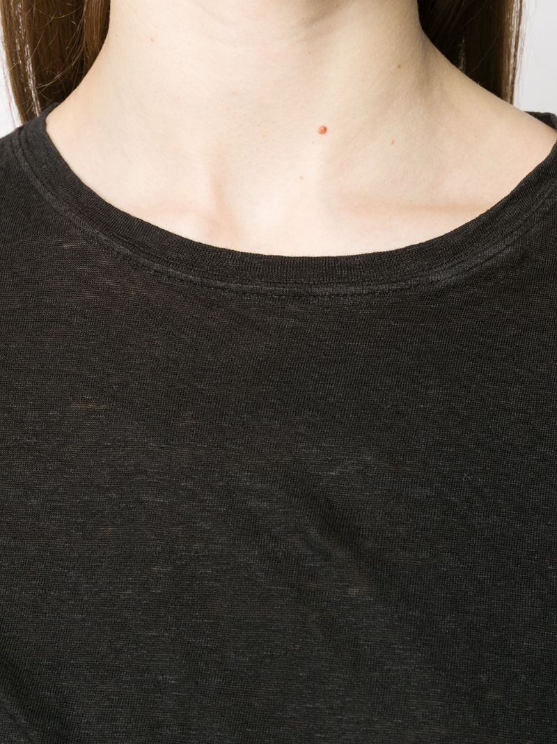 Black Easy True Linen T-shirt