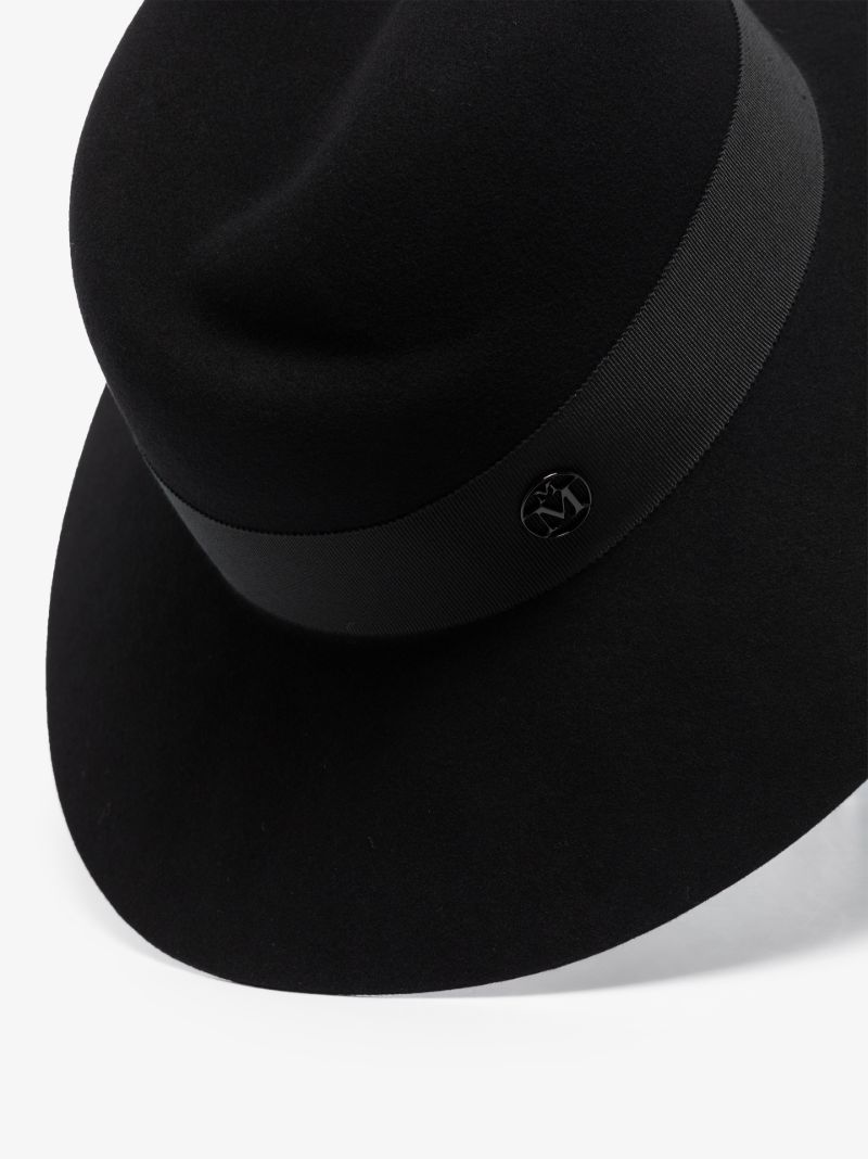 Black Virginie Fedora Hat
