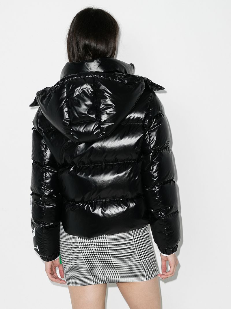 Vltn Logo Print Puffer Jacket