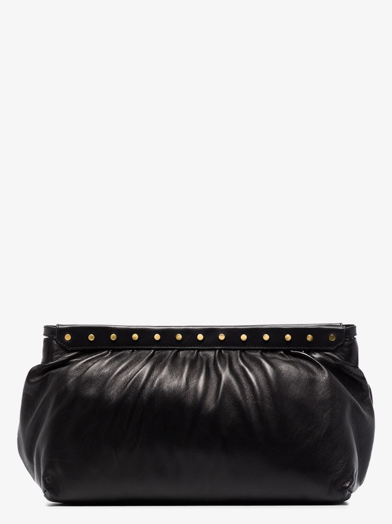 Black Luz Leather Clutch
