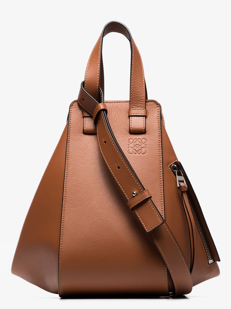 Brown Hammock Small Leather Shoulder Bag