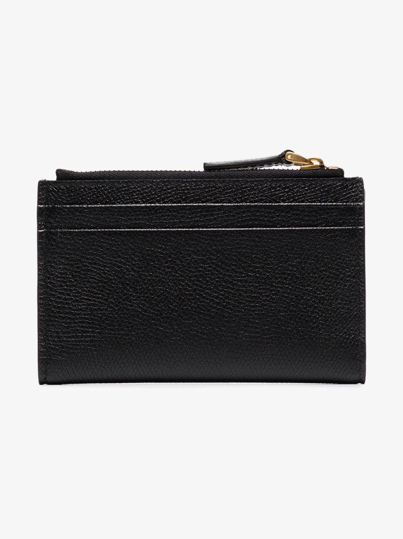 Black Vlogo Leather Card Holder