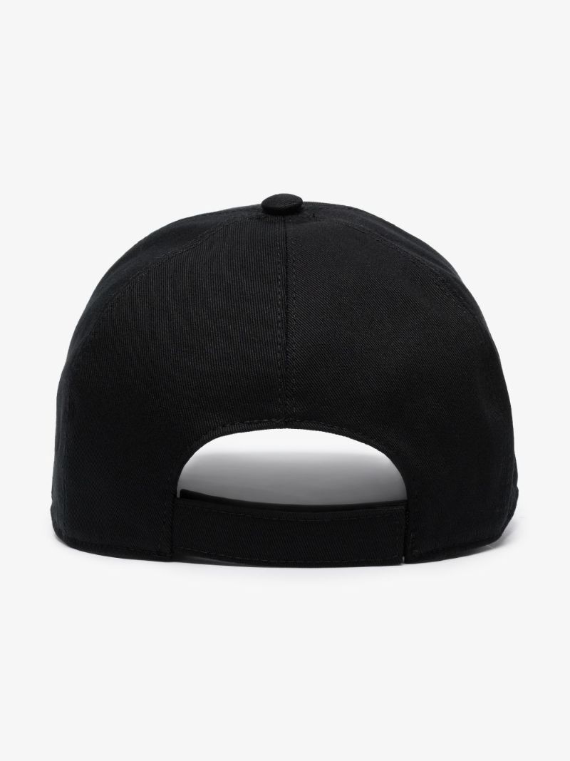 Black Logo Embroidered Baseball Cap
