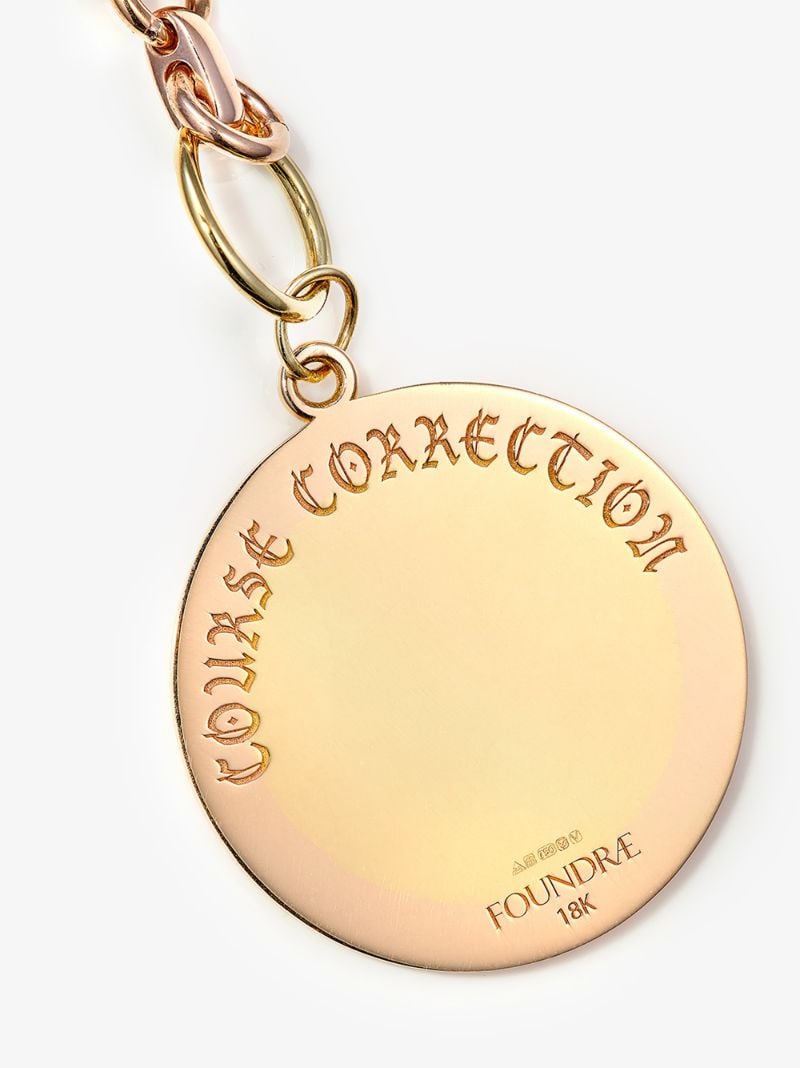 18k Yellow Gold Course Correction Graduated Curb Chain Diamond Necklace