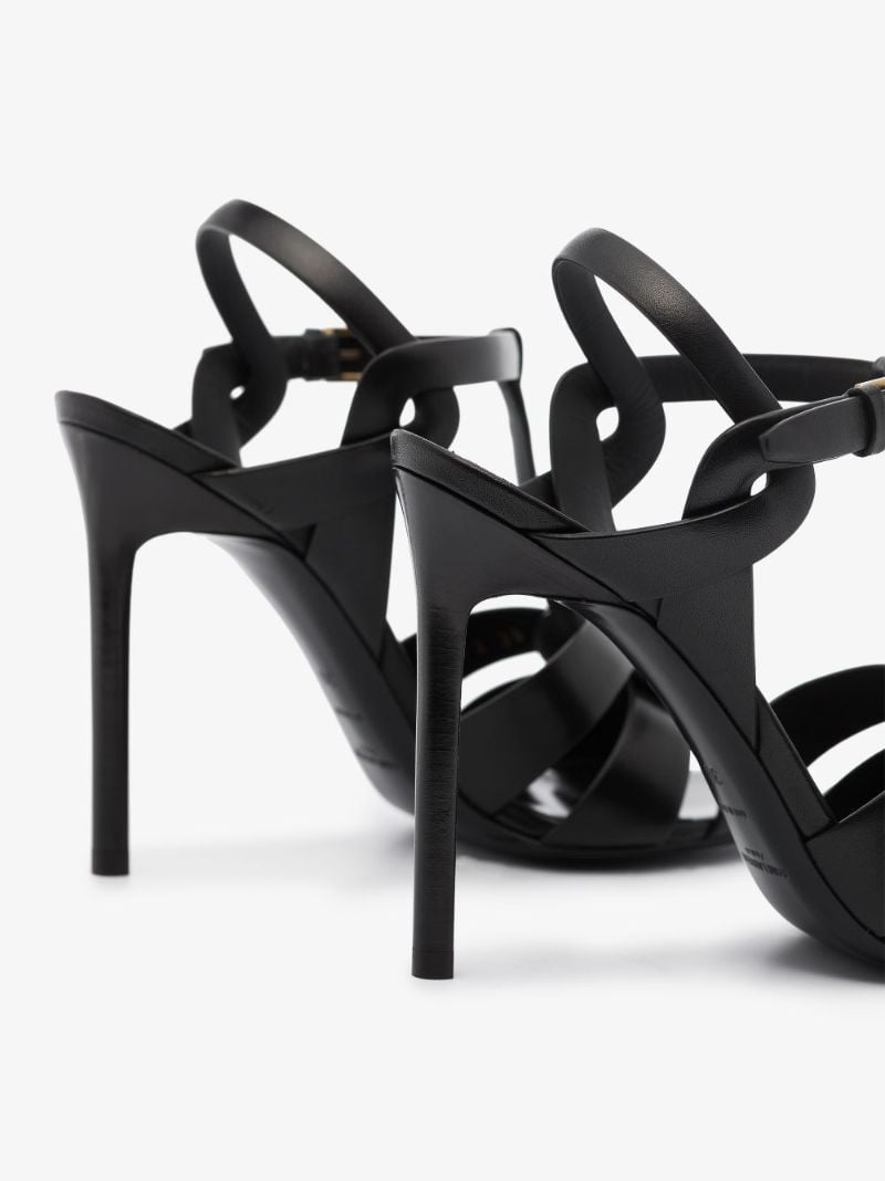 Black Tribute 105 Leather Sandals