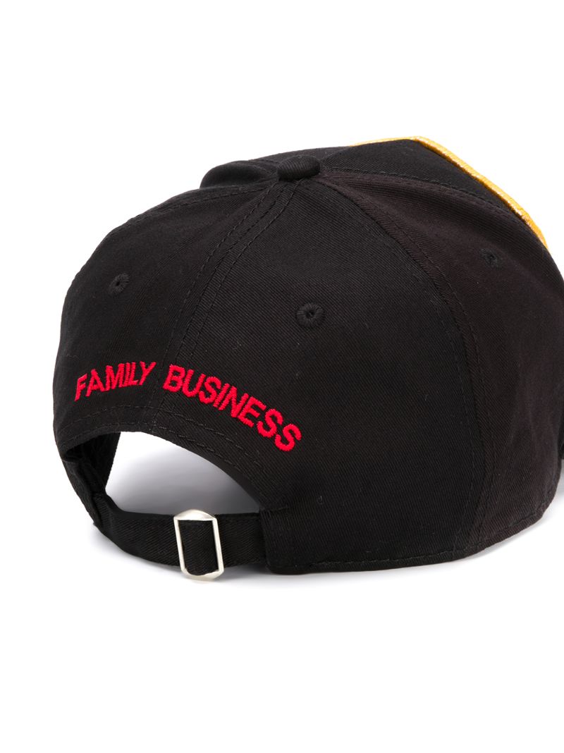 Black Embroidered Logo Patch Baseball Cap