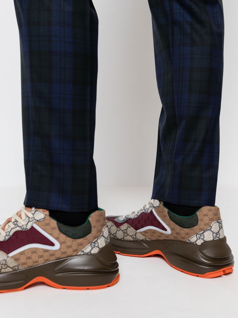 Brown Gg Rhyton Sneakers