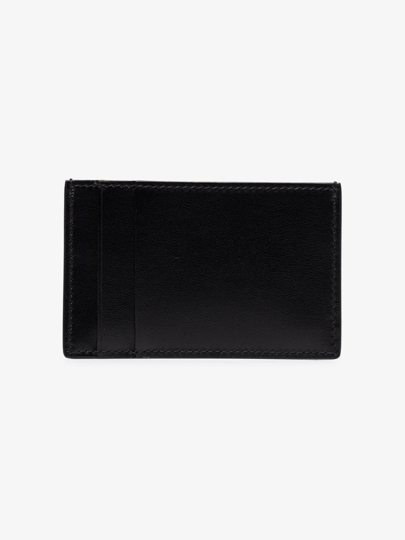 Black Logo Embossed Leather Card Holder