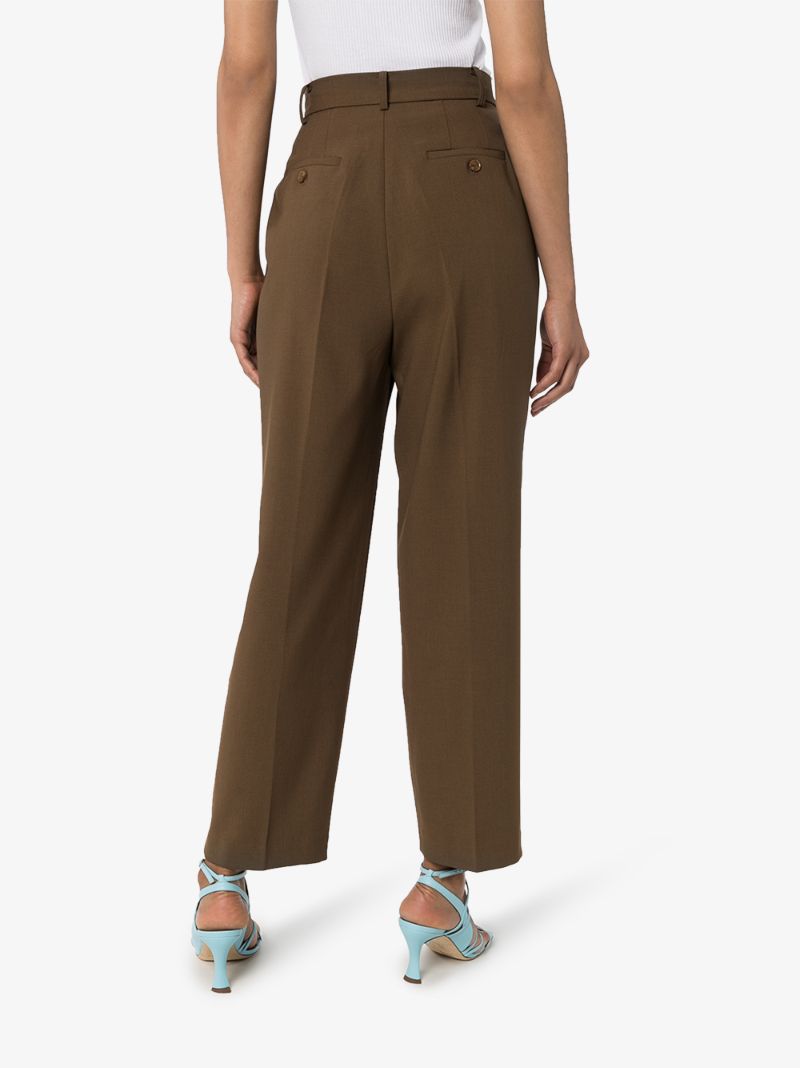Brown Bea Straight-leg Trousers