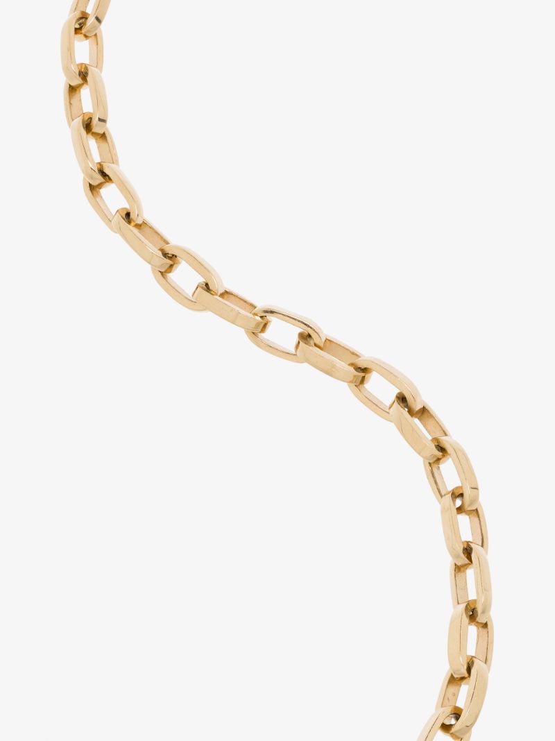 14k Yellow Gold Biker Chain 6 Inch Bracelet