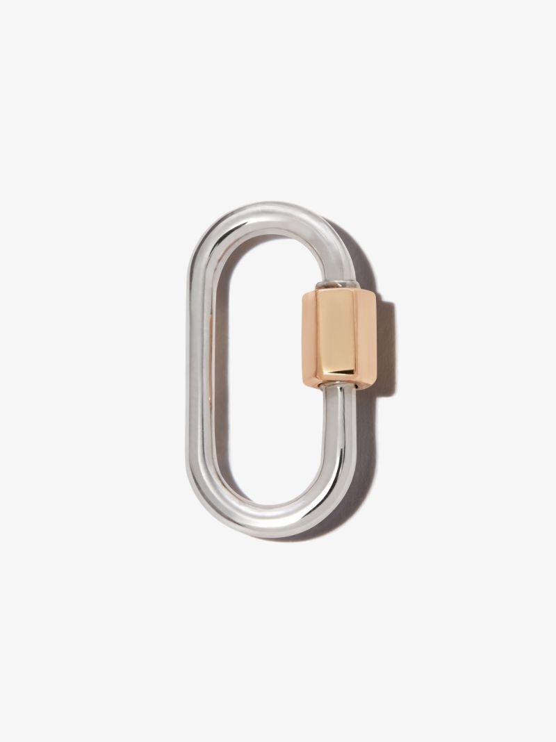 14k White Gold Medium Lock Charm