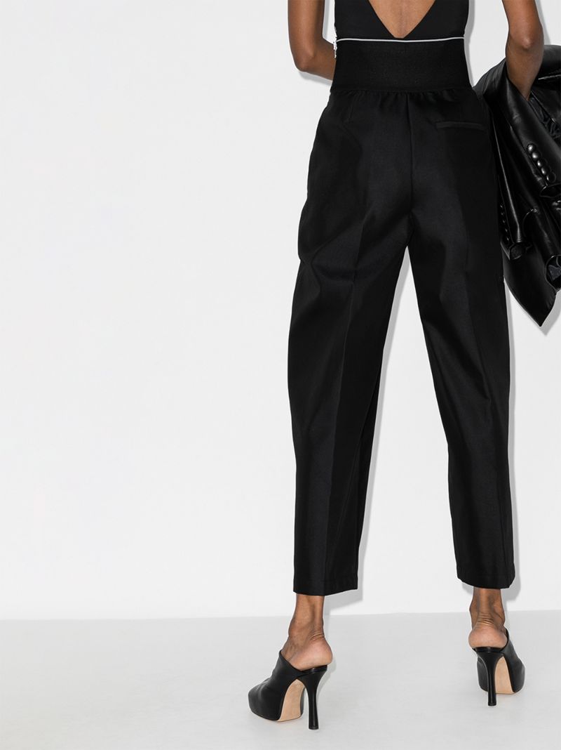 Logo Waist Wide Leg Trousers