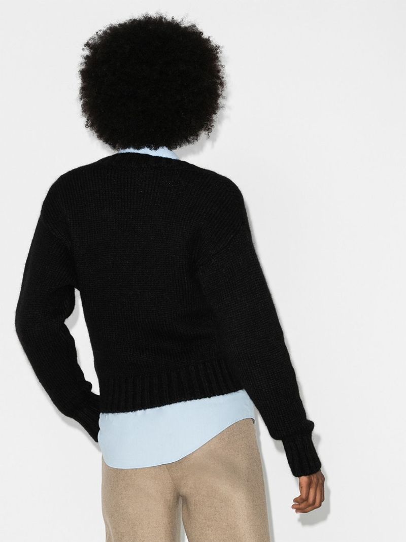 Appliqued Alpaca and Wool-blend Jumper