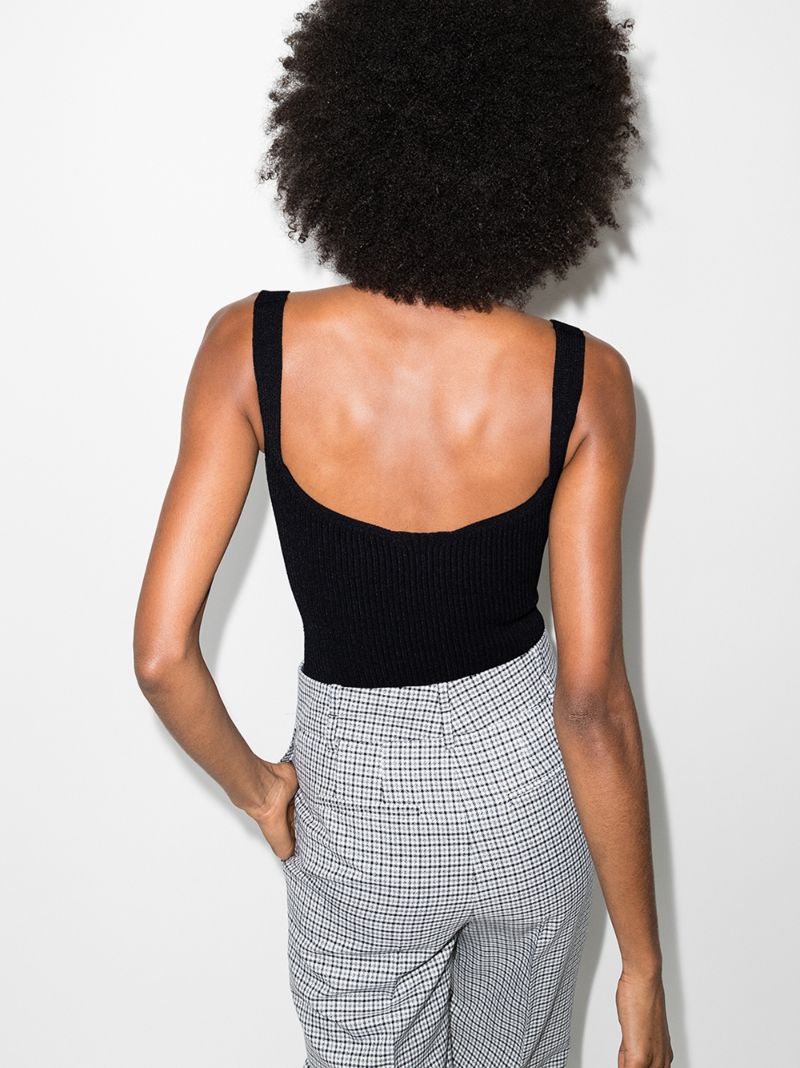 Yves Ribbed Sweetheart Neck Bodysuit