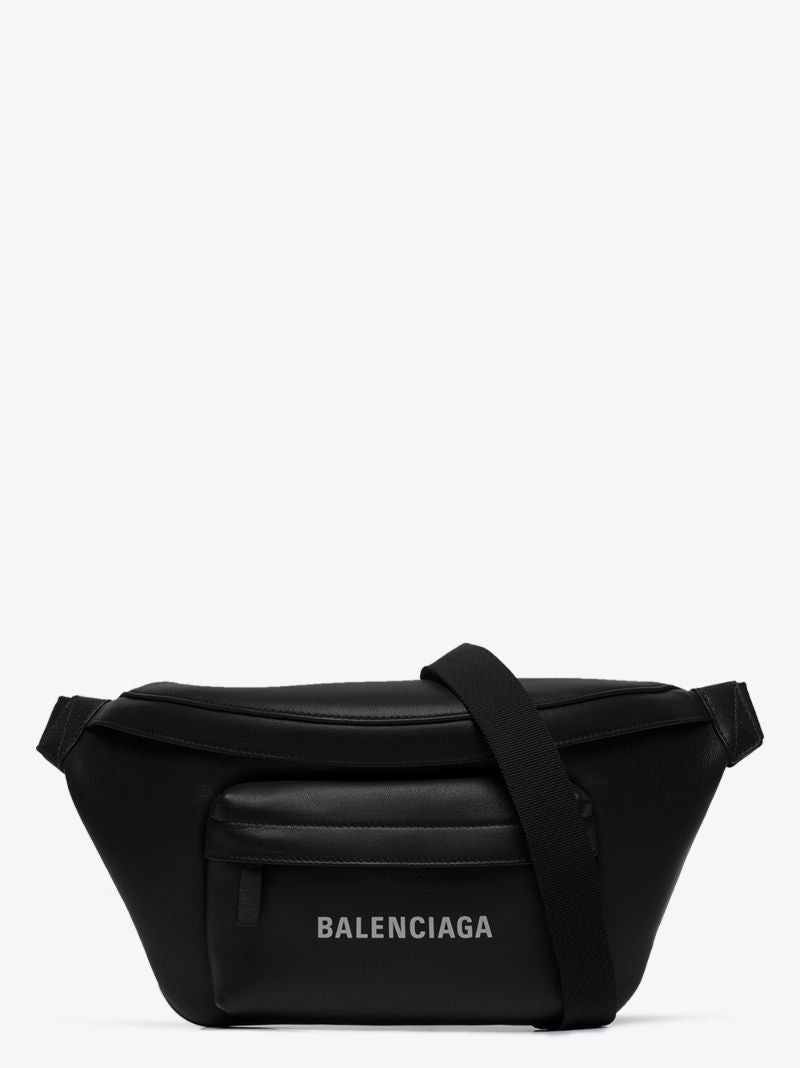 Black Everyday Leather Cross Body Bag