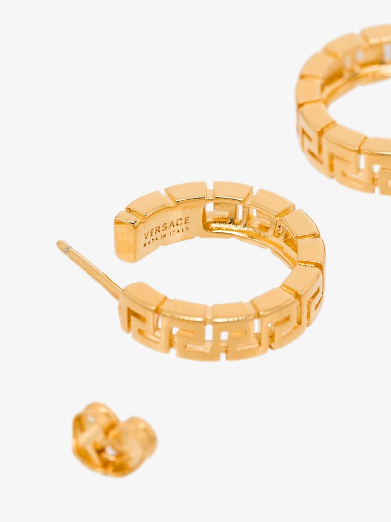 Gold-tone Greca Hoop Earrings