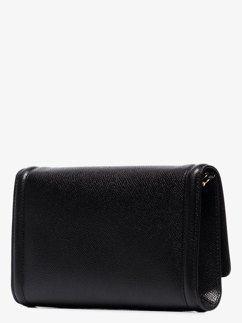 Black Vara Bow Chain Leather Mini Bag