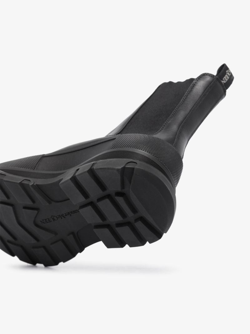 Black Tread Slick Chelsea Boots