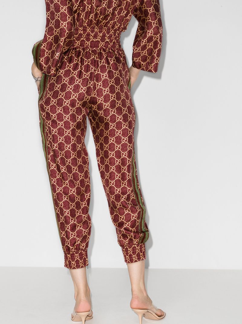 Red Gg Supreme Canvas Track Pants
