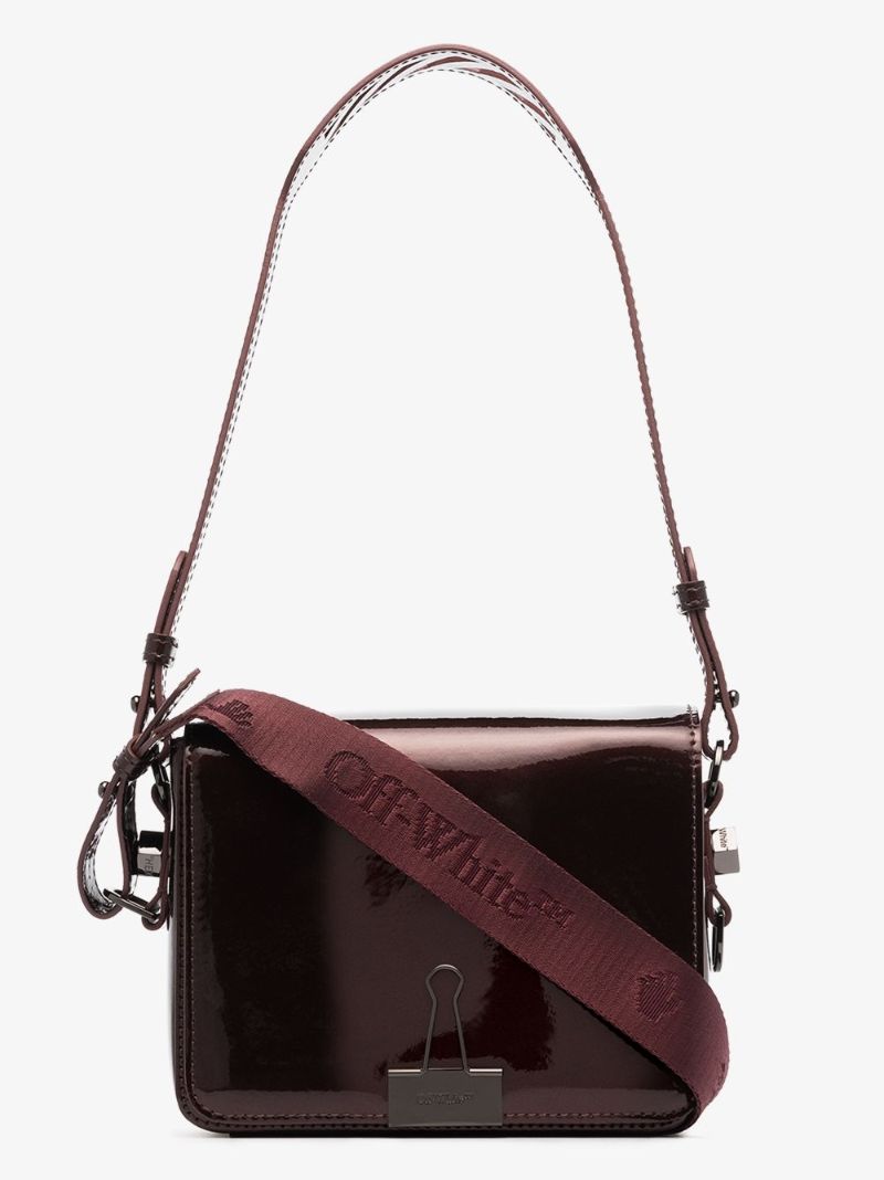 Binder Clip Patent-leather Shoulder Bag
