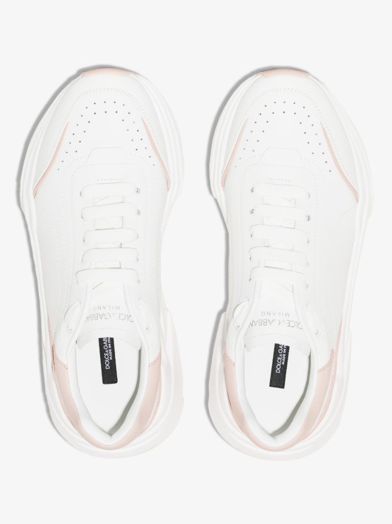 White Daymaster Low Top Leather Sneakers