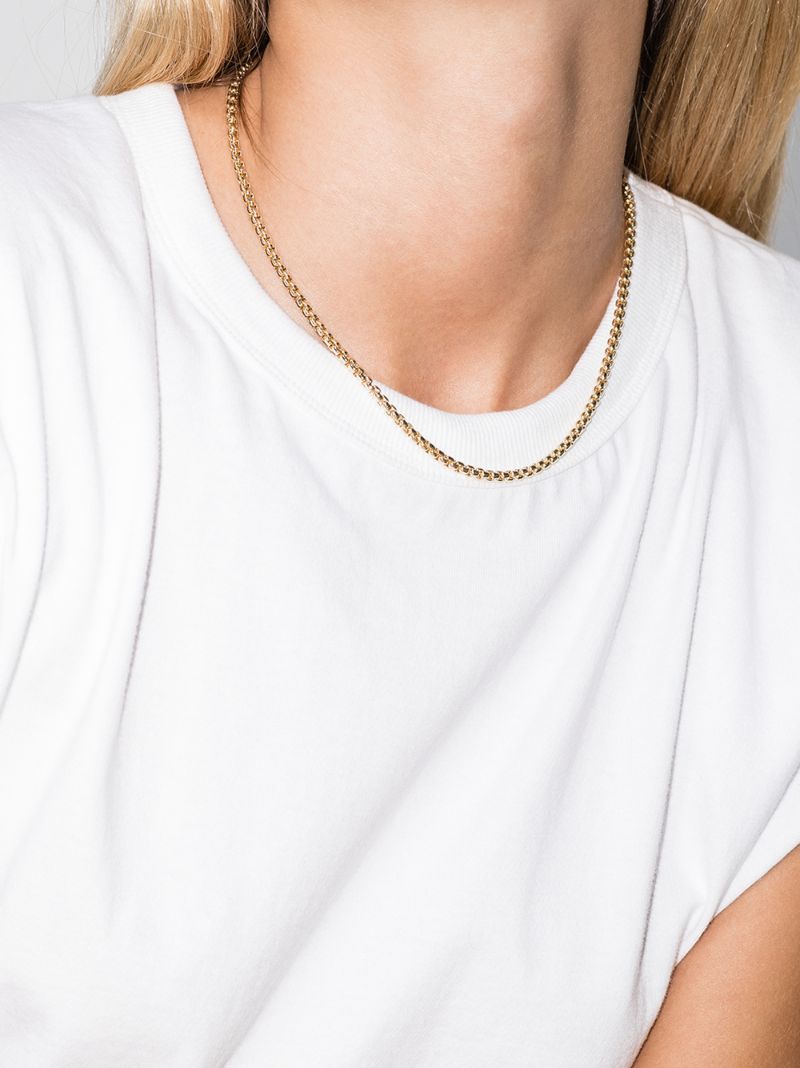 Gold-plated Box Chain Necklace