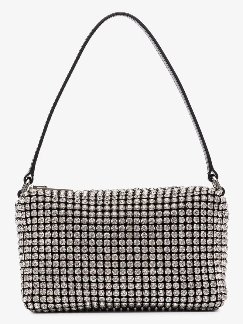 Silver Tone Heiress Crystal Mini Bag