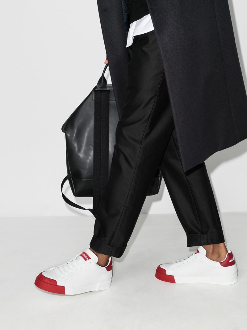 White Portofino Leather Sneakers