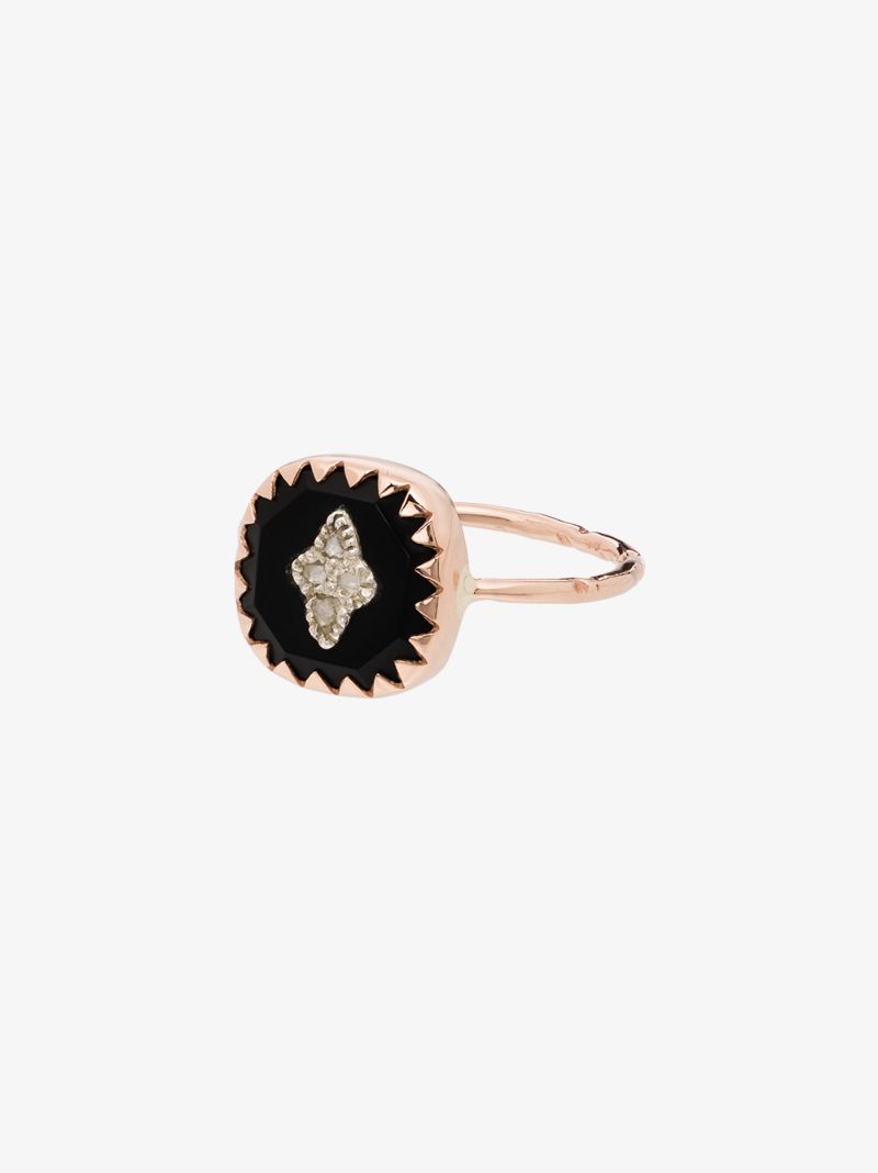 9kt Rose Gold Pierrot Diamond Ring