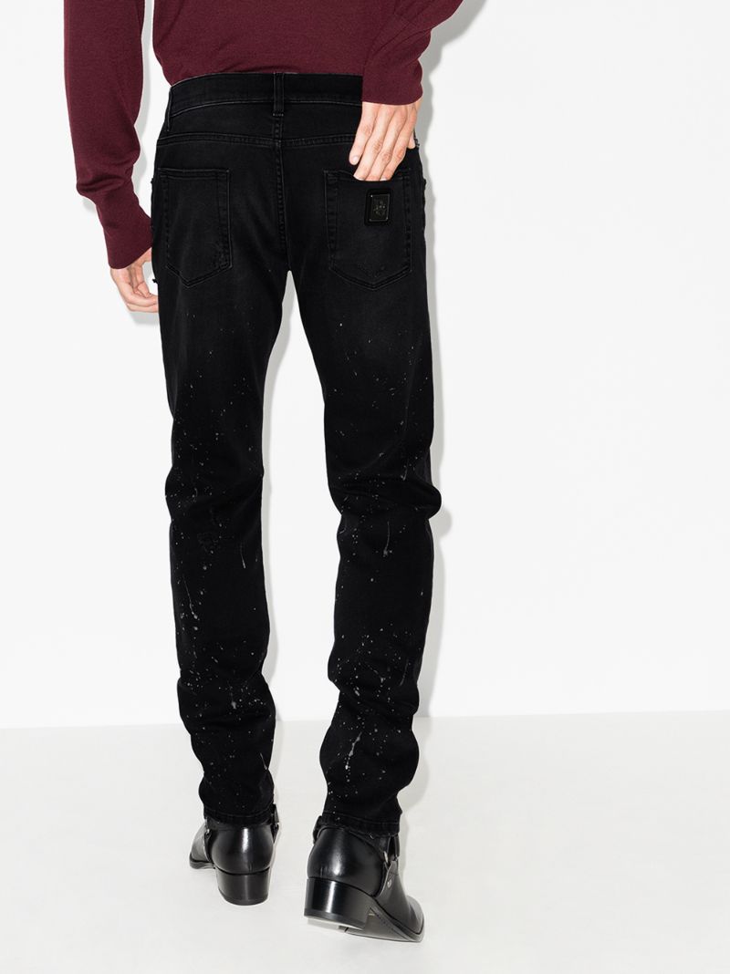 Distressed Tapered Jeans