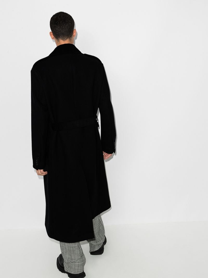 Double-breasted Belted Wool Coat