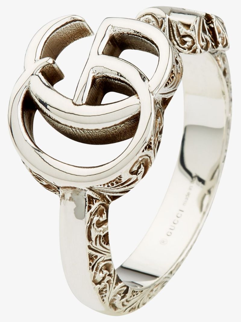 Sterling Silver Gg Key Ring